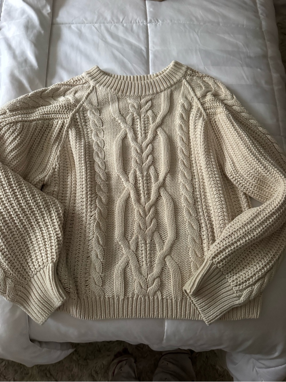 Free people Cream Cable-Knit Women’s Sweater